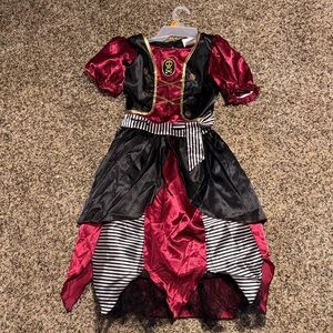 Pirate Adventure Kids Costume Dress Large - Red and Black
